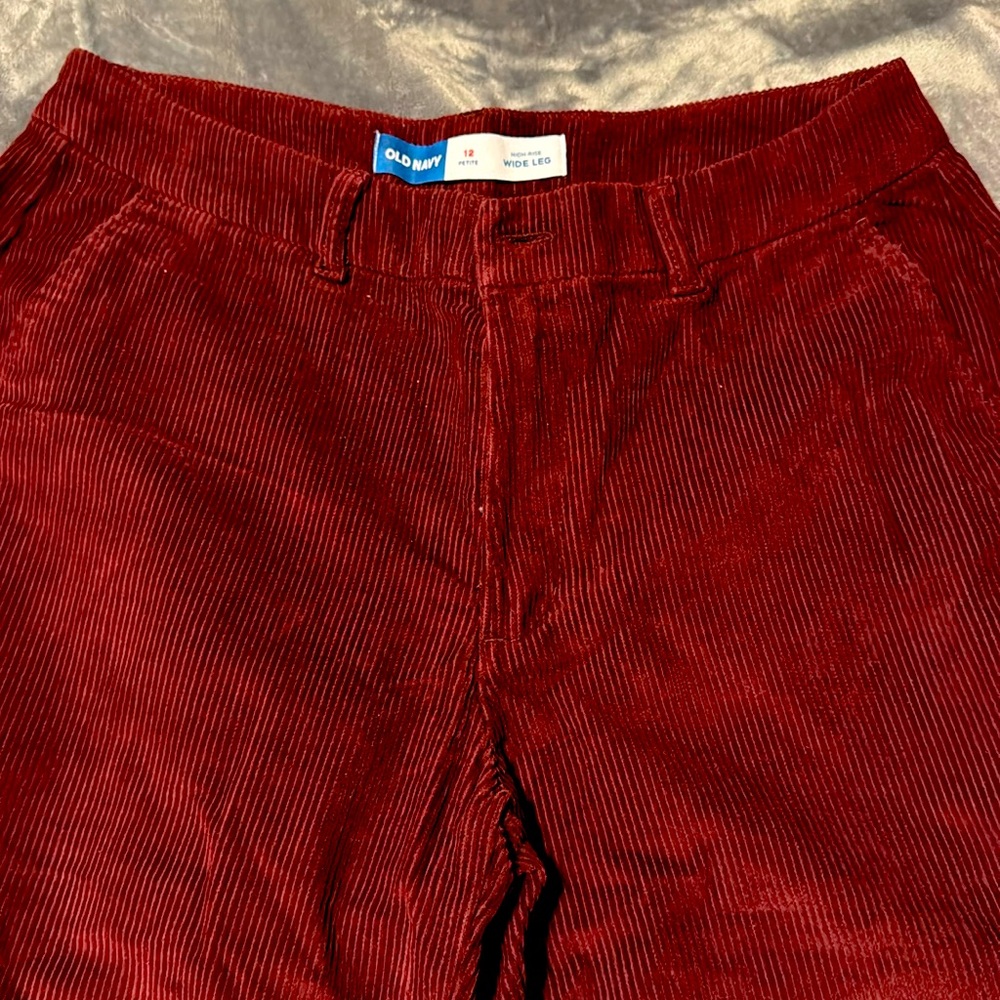 Old Navy Women's Red Corduroy Pants